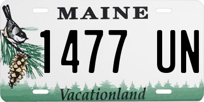 ME license plate 1477UN