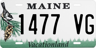 ME license plate 1477VG