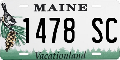 ME license plate 1478SC