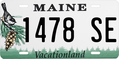 ME license plate 1478SE