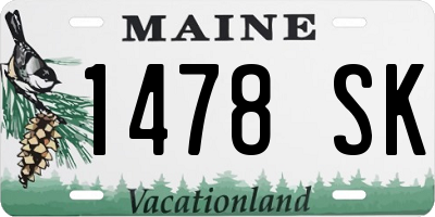 ME license plate 1478SK