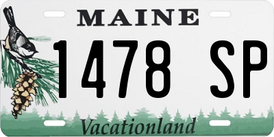 ME license plate 1478SP