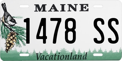 ME license plate 1478SS