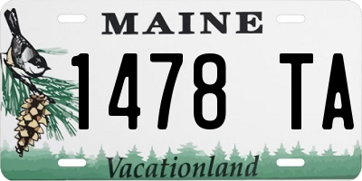 ME license plate 1478TA