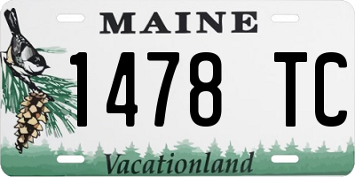 ME license plate 1478TC