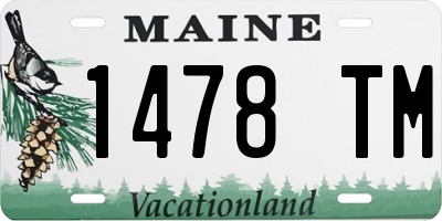 ME license plate 1478TM