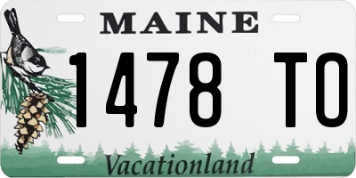 ME license plate 1478TO