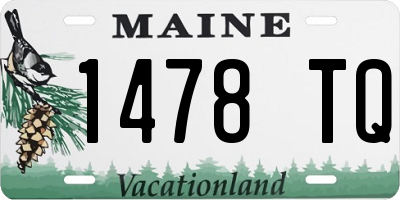 ME license plate 1478TQ