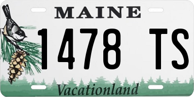 ME license plate 1478TS