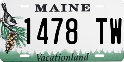 ME license plate 1478TW