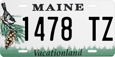 ME license plate 1478TZ
