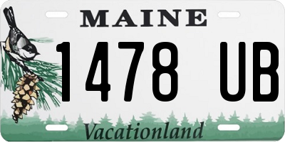 ME license plate 1478UB