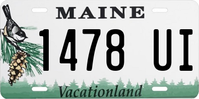 ME license plate 1478UI