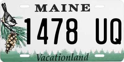 ME license plate 1478UQ