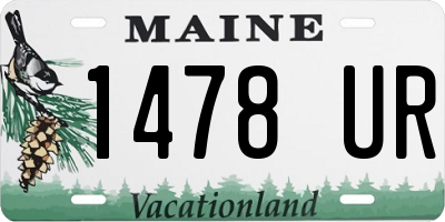 ME license plate 1478UR