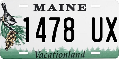 ME license plate 1478UX