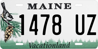 ME license plate 1478UZ