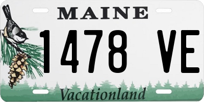 ME license plate 1478VE