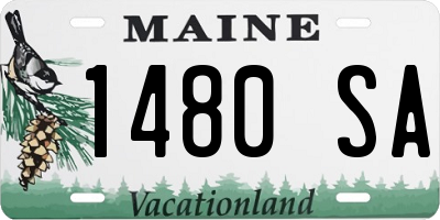 ME license plate 1480SA