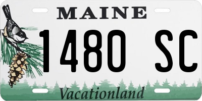 ME license plate 1480SC