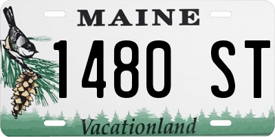 ME license plate 1480ST