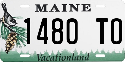 ME license plate 1480TO