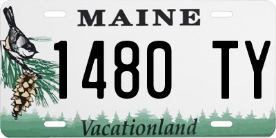 ME license plate 1480TY