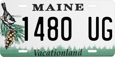 ME license plate 1480UG