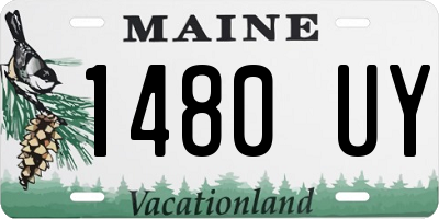 ME license plate 1480UY