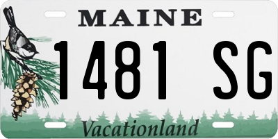 ME license plate 1481SG