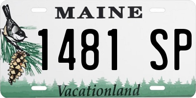 ME license plate 1481SP