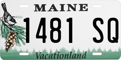 ME license plate 1481SQ