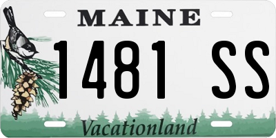 ME license plate 1481SS