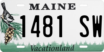 ME license plate 1481SW