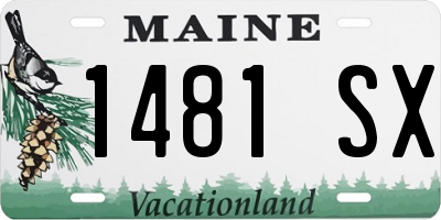 ME license plate 1481SX