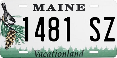 ME license plate 1481SZ