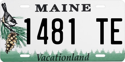ME license plate 1481TE