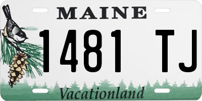 ME license plate 1481TJ