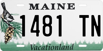 ME license plate 1481TN