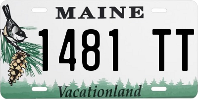 ME license plate 1481TT