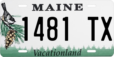 ME license plate 1481TX