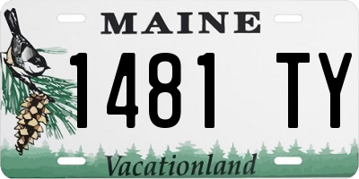 ME license plate 1481TY