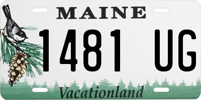 ME license plate 1481UG