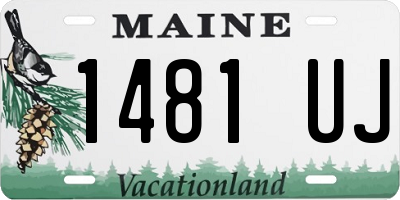 ME license plate 1481UJ