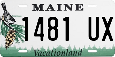 ME license plate 1481UX