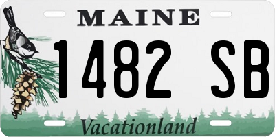 ME license plate 1482SB