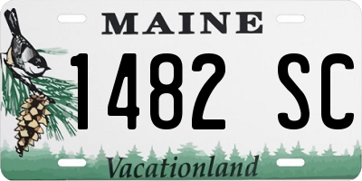 ME license plate 1482SC