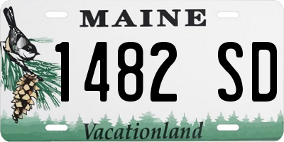 ME license plate 1482SD
