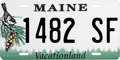 ME license plate 1482SF