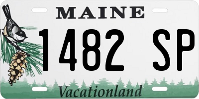 ME license plate 1482SP